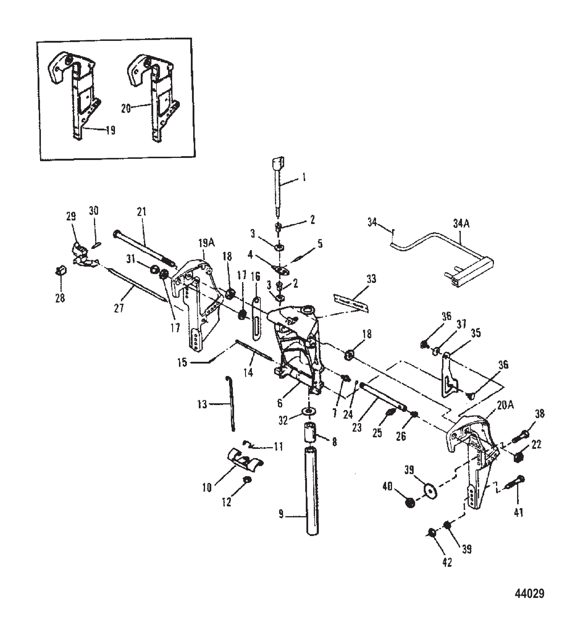 Swivel / Transom Brackets (Manual Tilt)