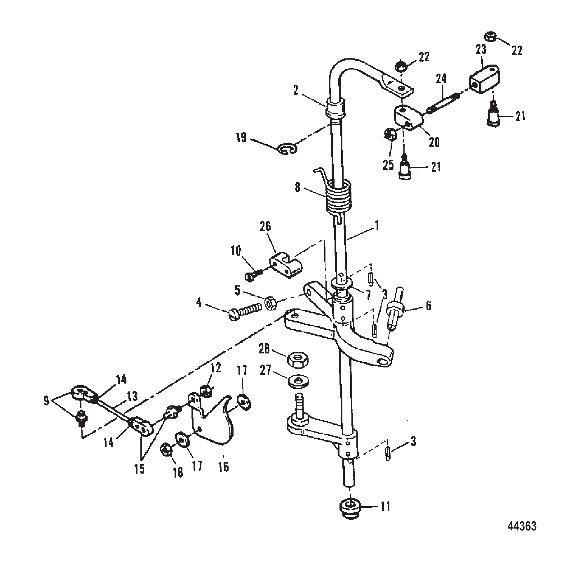 Towershaft and Throttle Linkage