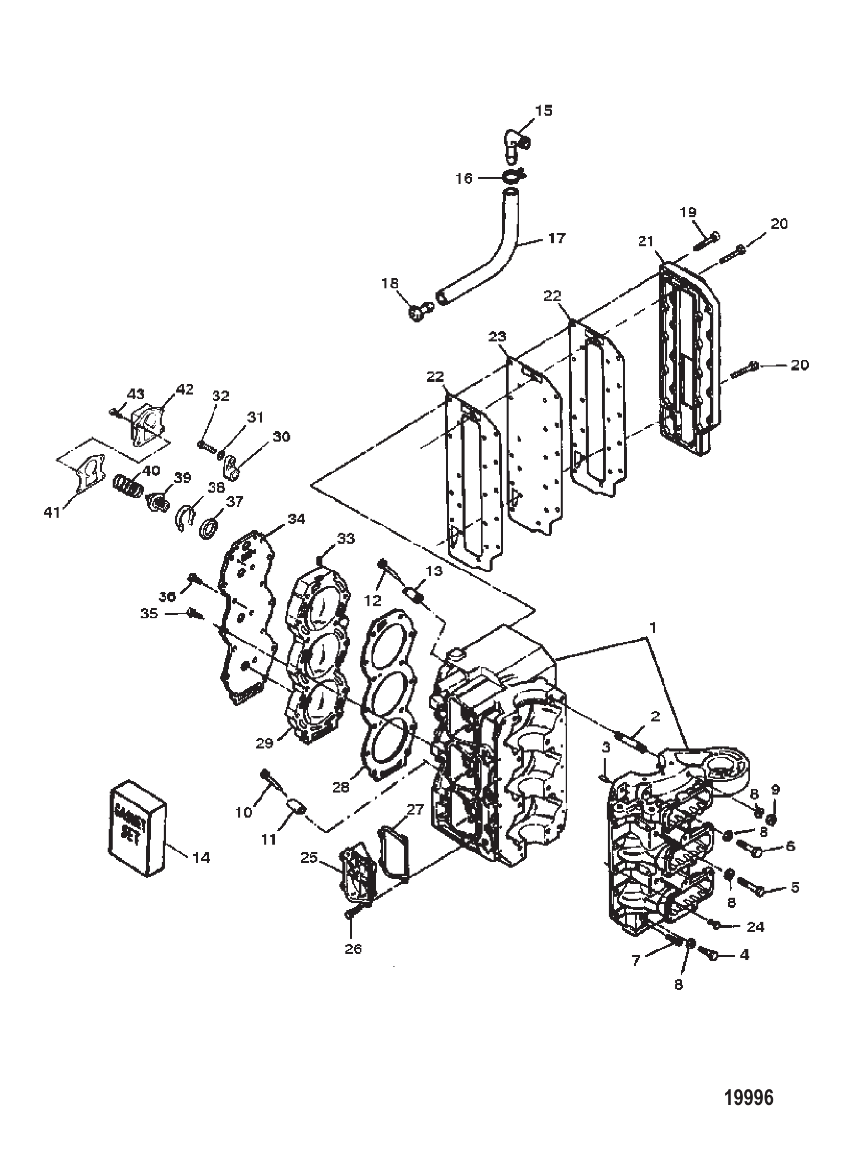 Cylinder Block Assembly (Serial # 0E138600 Thru 0E173408)