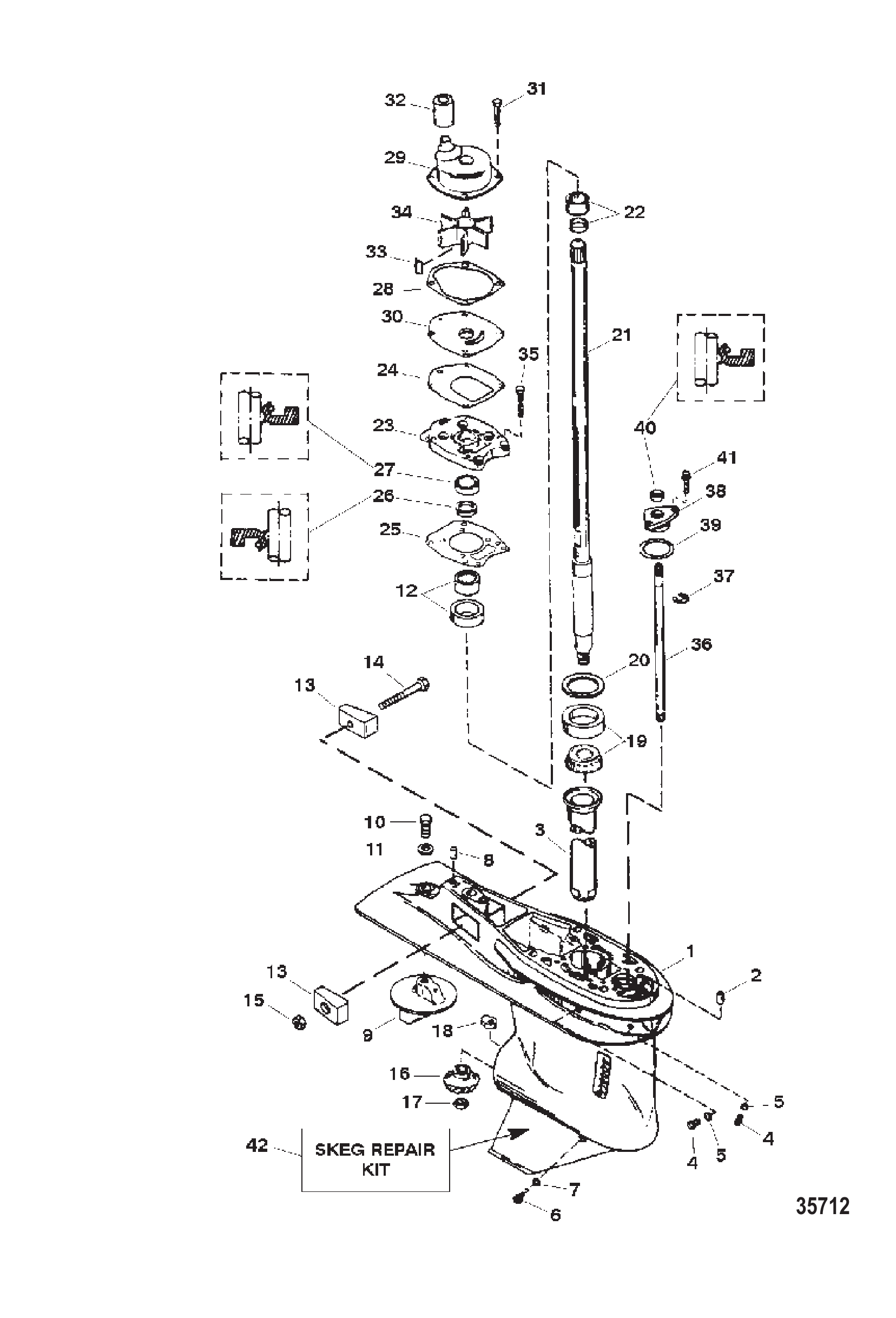 Gear Housing Assembly Driveshaft