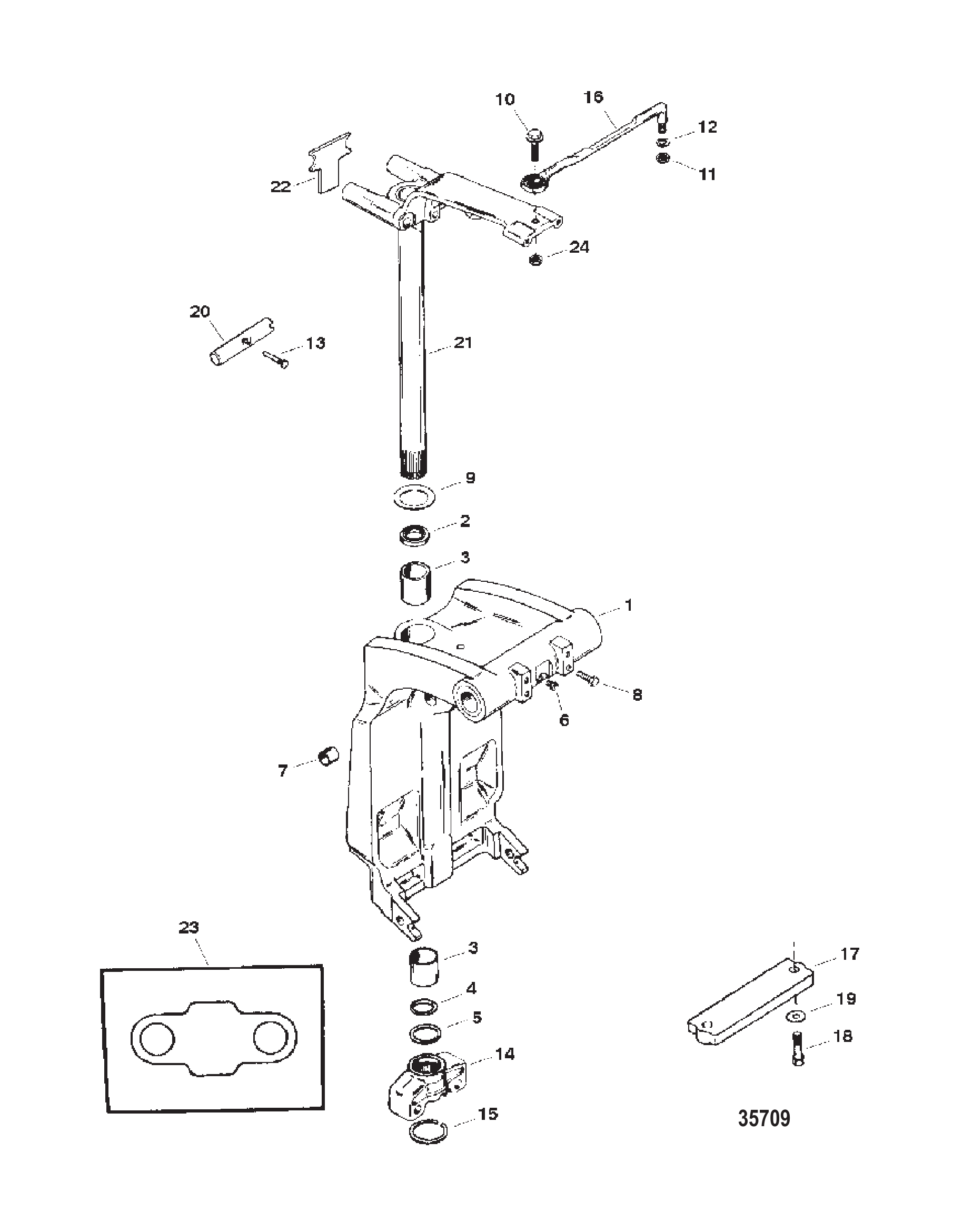 Swivel Bracket and Steering Arm