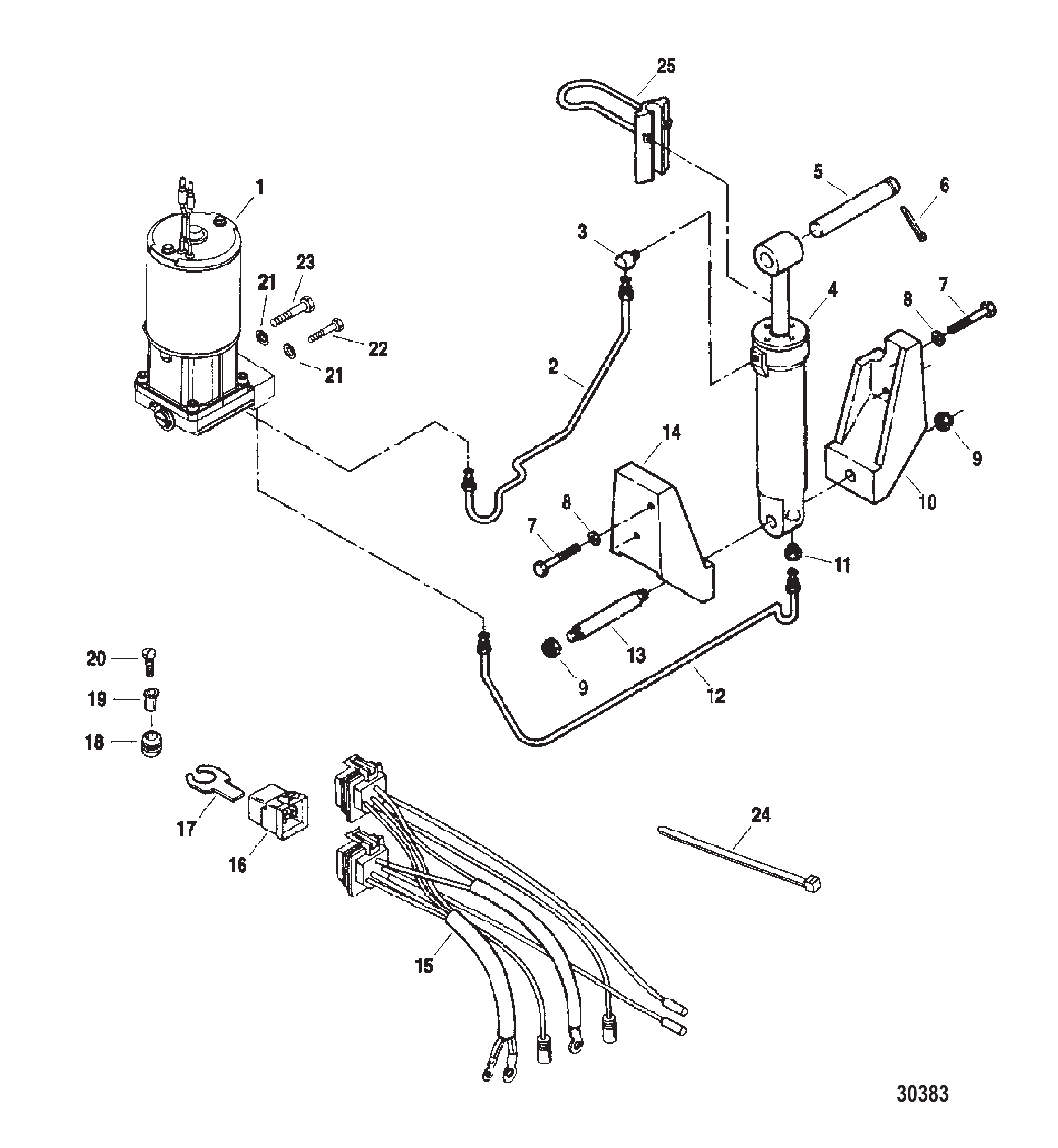 TRIM & TILT ASSEMBLY (832021A6)
