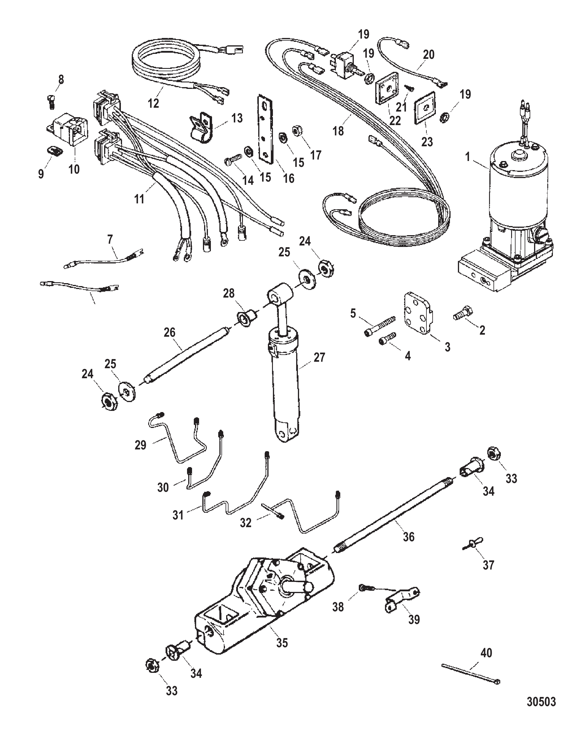 TRIM & TILT ASSEMBLY (853515A4)