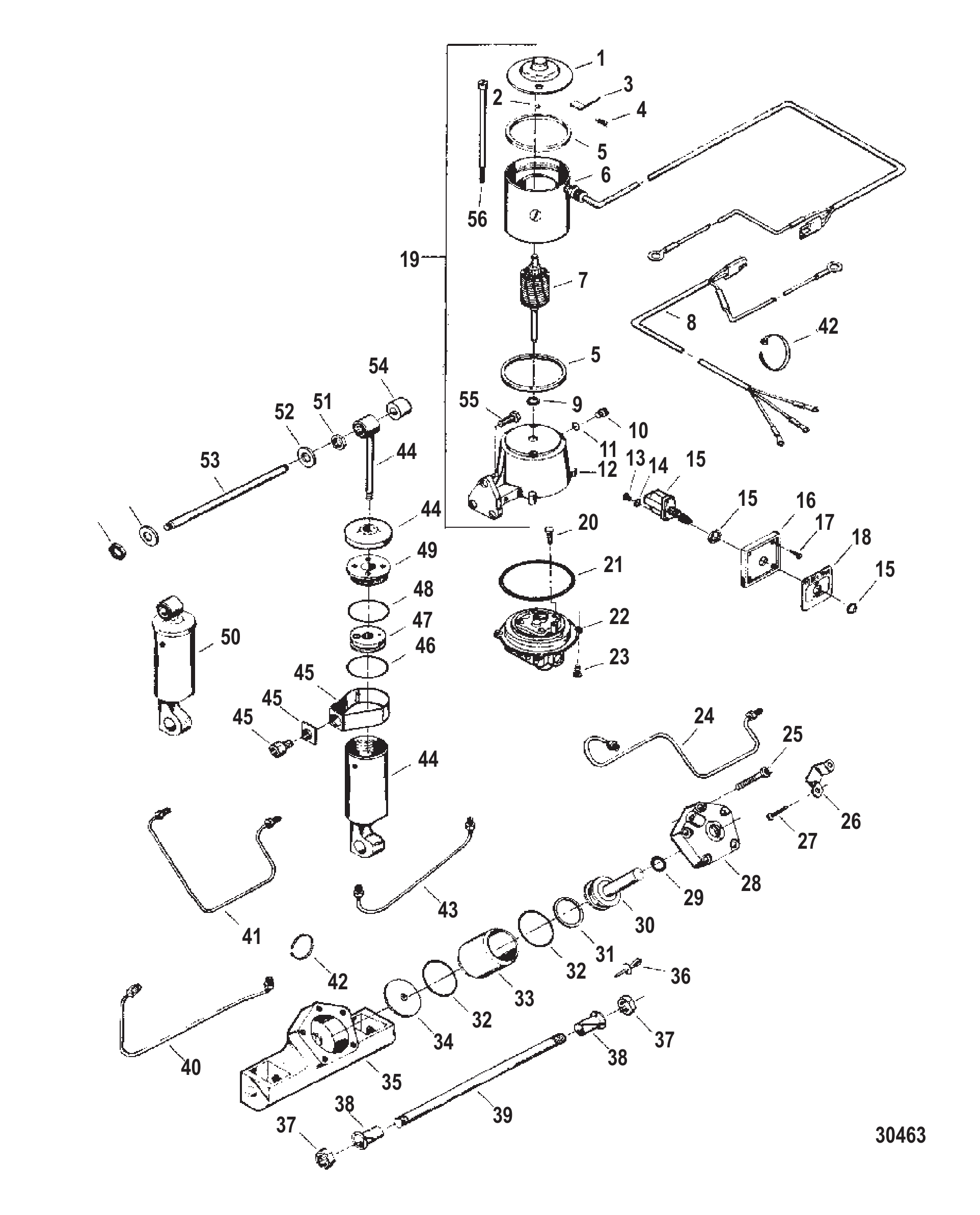 TRIM & TILT ASSEMBLY (F5H149 & F5H150)