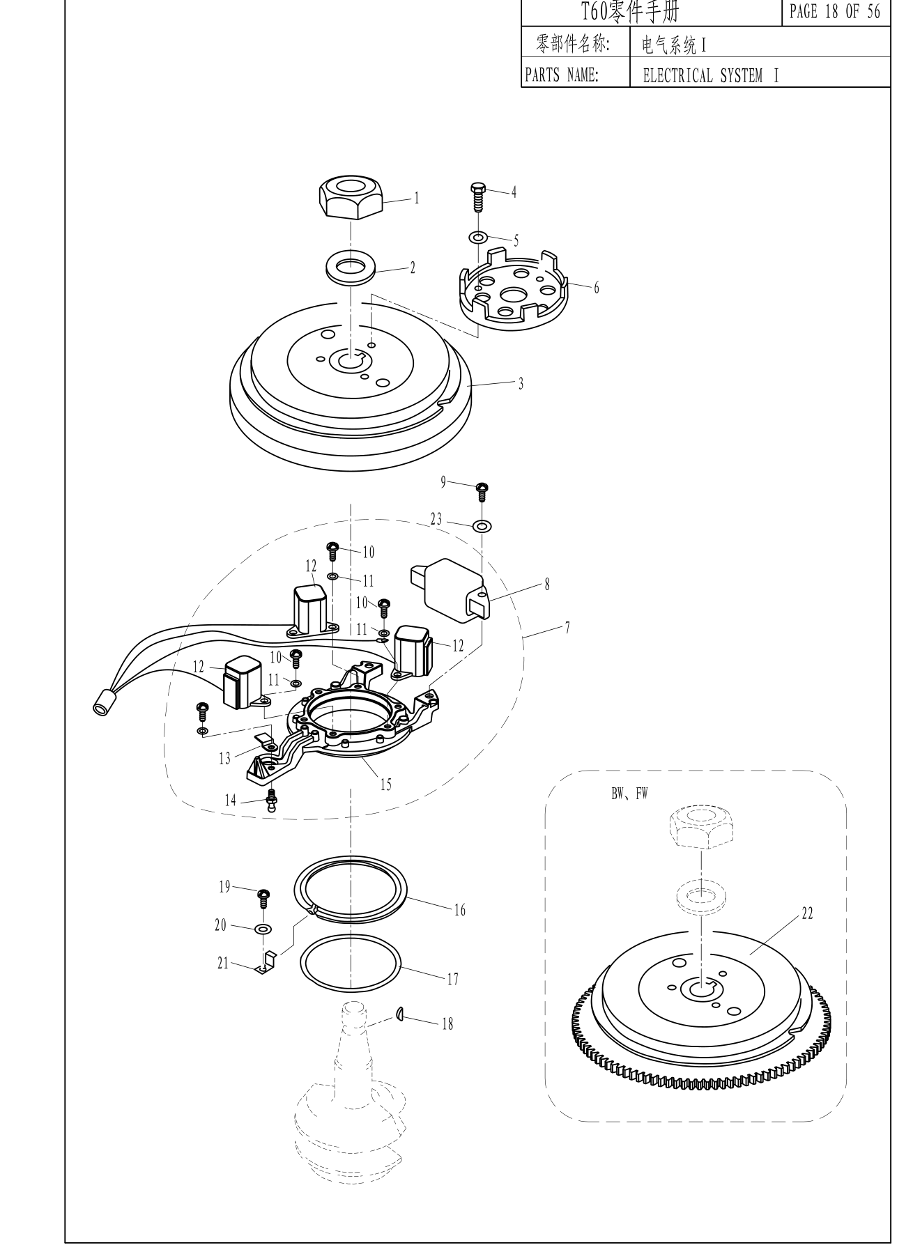 电气系统I ELECTRICAL SYSTEM I 爆炸图