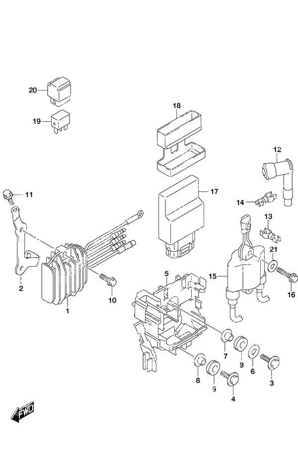 整流器/点火线圈(非遥控型) Rectifier/Ignition Coil Non-Remote Control