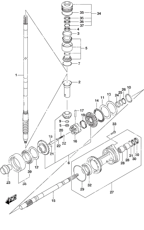 变速箱(倒车) Transmission (C/R)