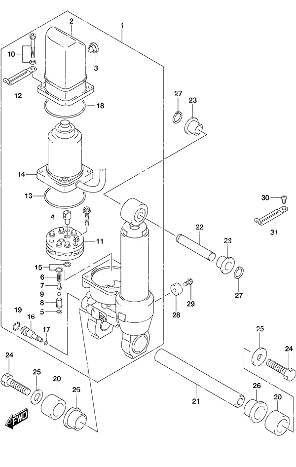 Tilt Cylinderw/Power Tilt