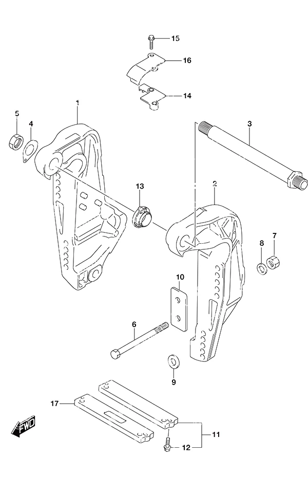 Clamp Bracketw/Transom (L)