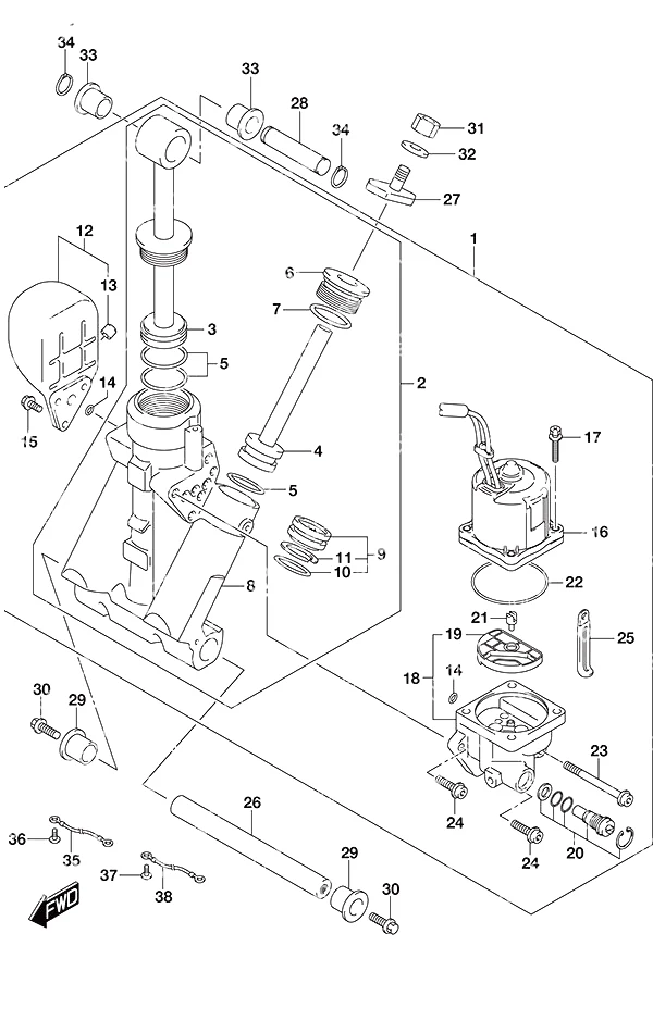 Trim Cylinderw/Transom (L)
