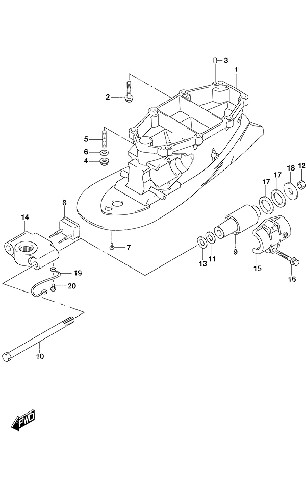 Drive Shaft Housing w/Transom (XX)