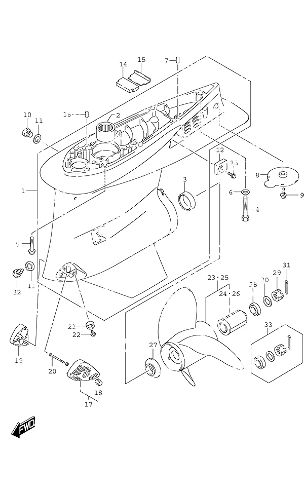 齿轮箱不锈钢型号 Gear Case SS Model