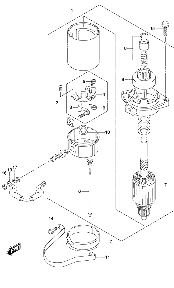 非遥控启动马达 Starting MotorNon-Remote Control