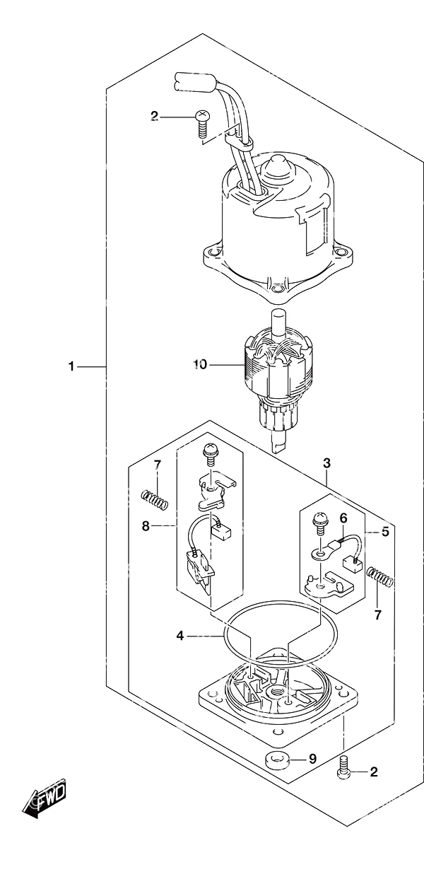 带艉板(L型)马达 PTT Motor w/Transom (L)