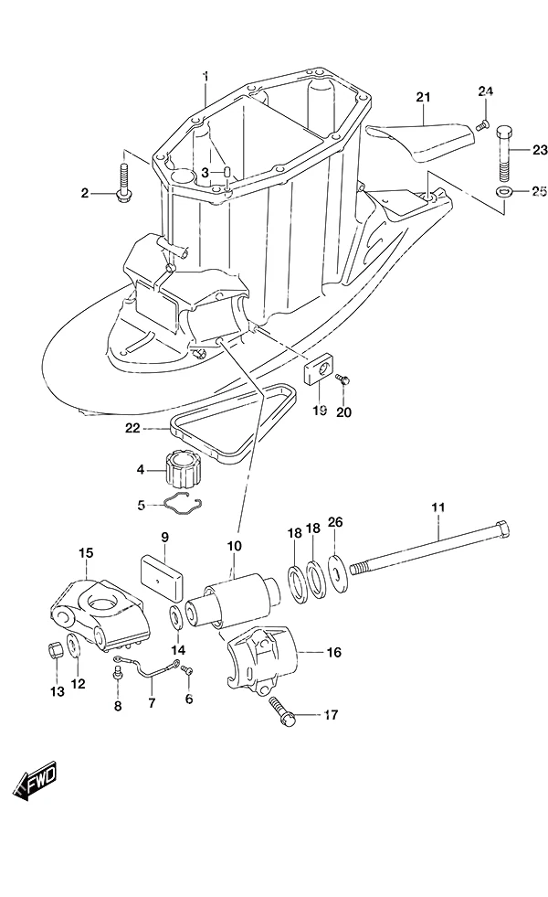 Drive Shaft Housing w/Transom (X)