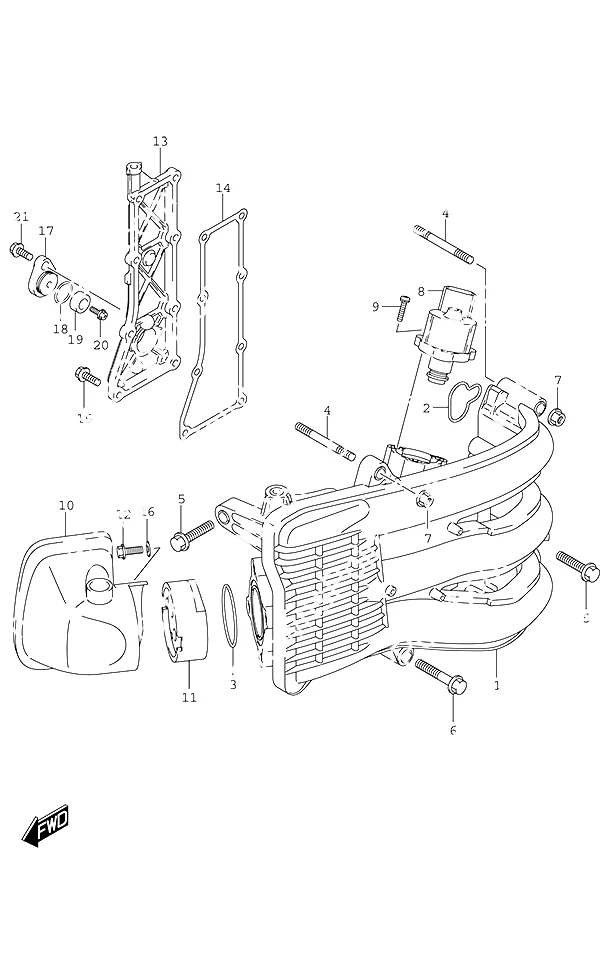 进气歧管/消音器/排气盖 Intake Manifold/Silencer/Exhaust Cover
