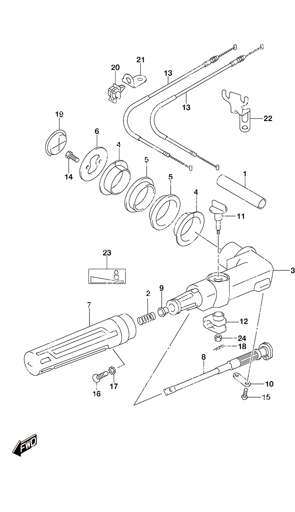 舵柄手柄 Tiller Handle