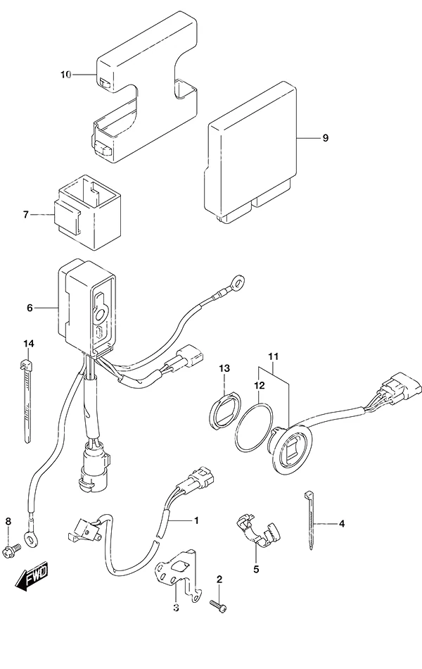 PTT Switch/Engine Control Unit