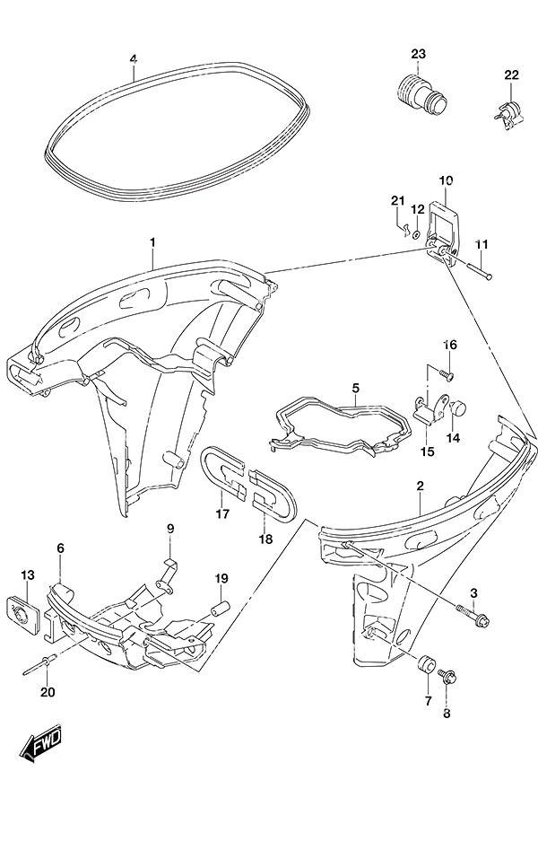 Side Cover Tiller Handle w/Power Tilt