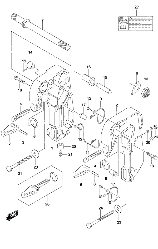 夹具支架(带动力倾斜) Clamp Bracket w/Power Tilt