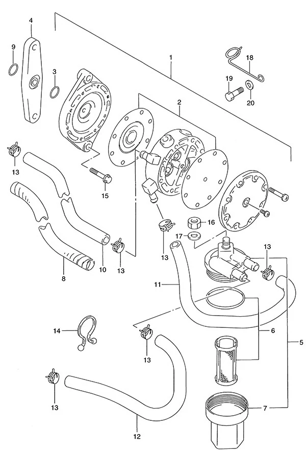 Fuel Pump(DT115S - 1996 to 2001)