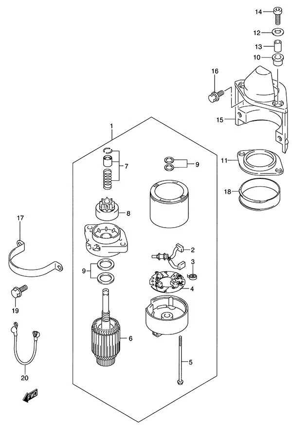 Starting Motor(2000 to 2001)