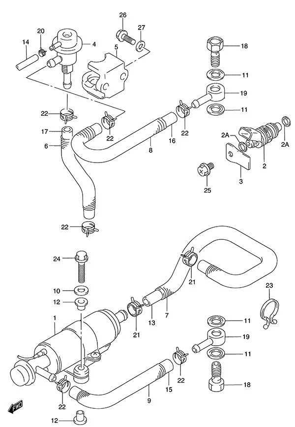 喷油器(DT140EFI型 1997-2001) Fuel Injector(DT140EFI - 1997 to 2001)