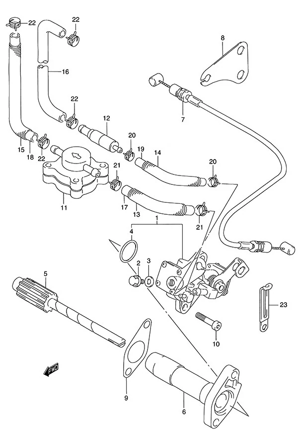 机油泵(DT140EFI型 1997至2001) Oil Pump(DT140EFI - 1997 to 2001)