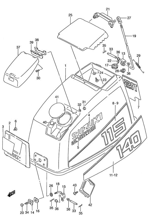 发动机罩(1986至1987年款) Engine Cover(1986 to 1987)