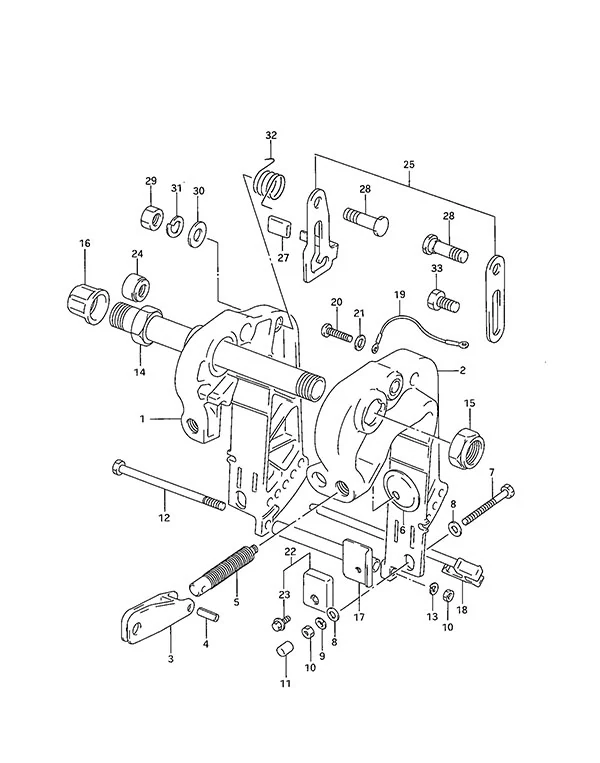 夹紧支架(1994-2000款) Clamp Bracket(1994 to 2000)