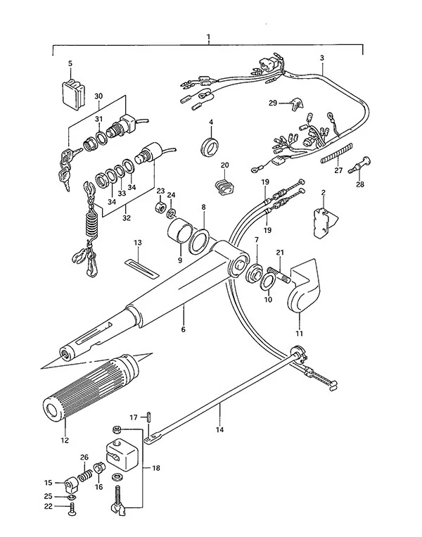 选配: 舵柄 Opt: Tiller Handle
