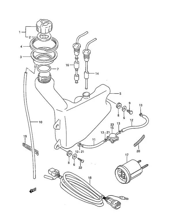 Tiller Handle(1986 to 1992)