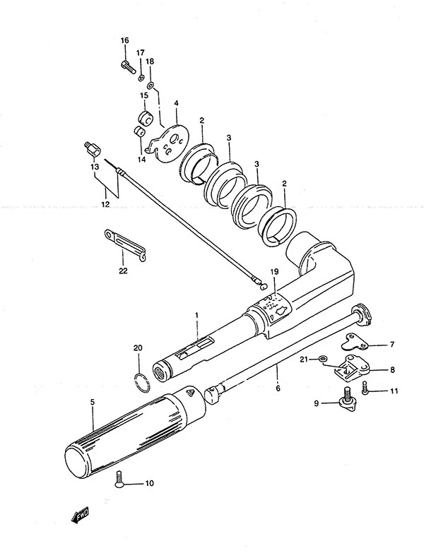Tiller Handle(1988 to 1992)