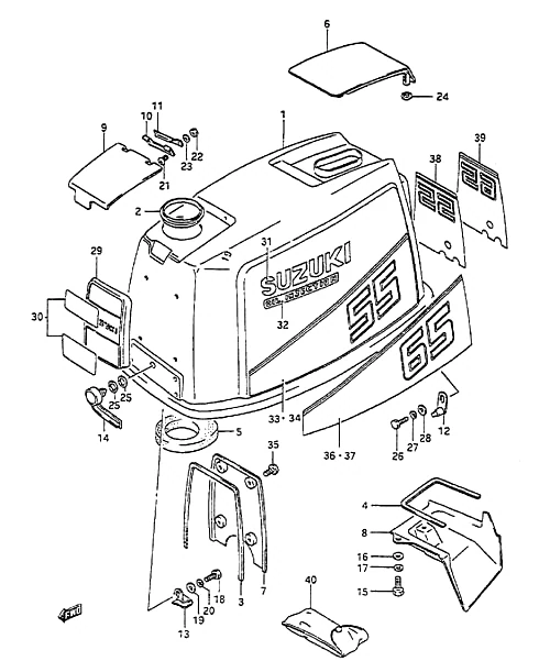 发动机罩(1988年款) Engine Cover(1988)