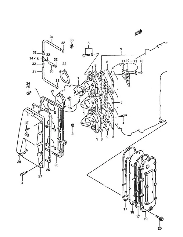 进气壳体-排气盖 Inlet Case - Exhaust Cover
