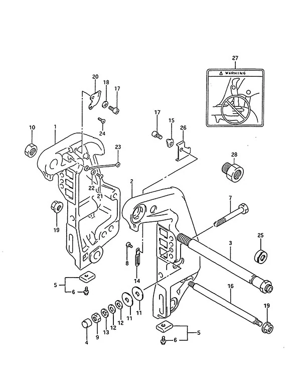 夹紧支架(1995-2000款) Clamp Bracket(1995 to 2000)