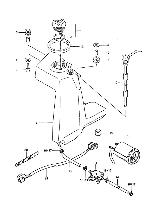 机油箱(1988至1994款) Oil Tank(1988 to 1994)