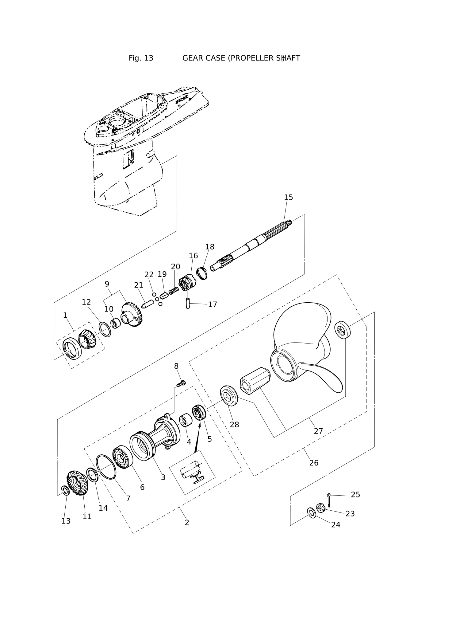 螺旋桨轴齿轮箱 GEAR CASE (PROPELLER SHAFT)