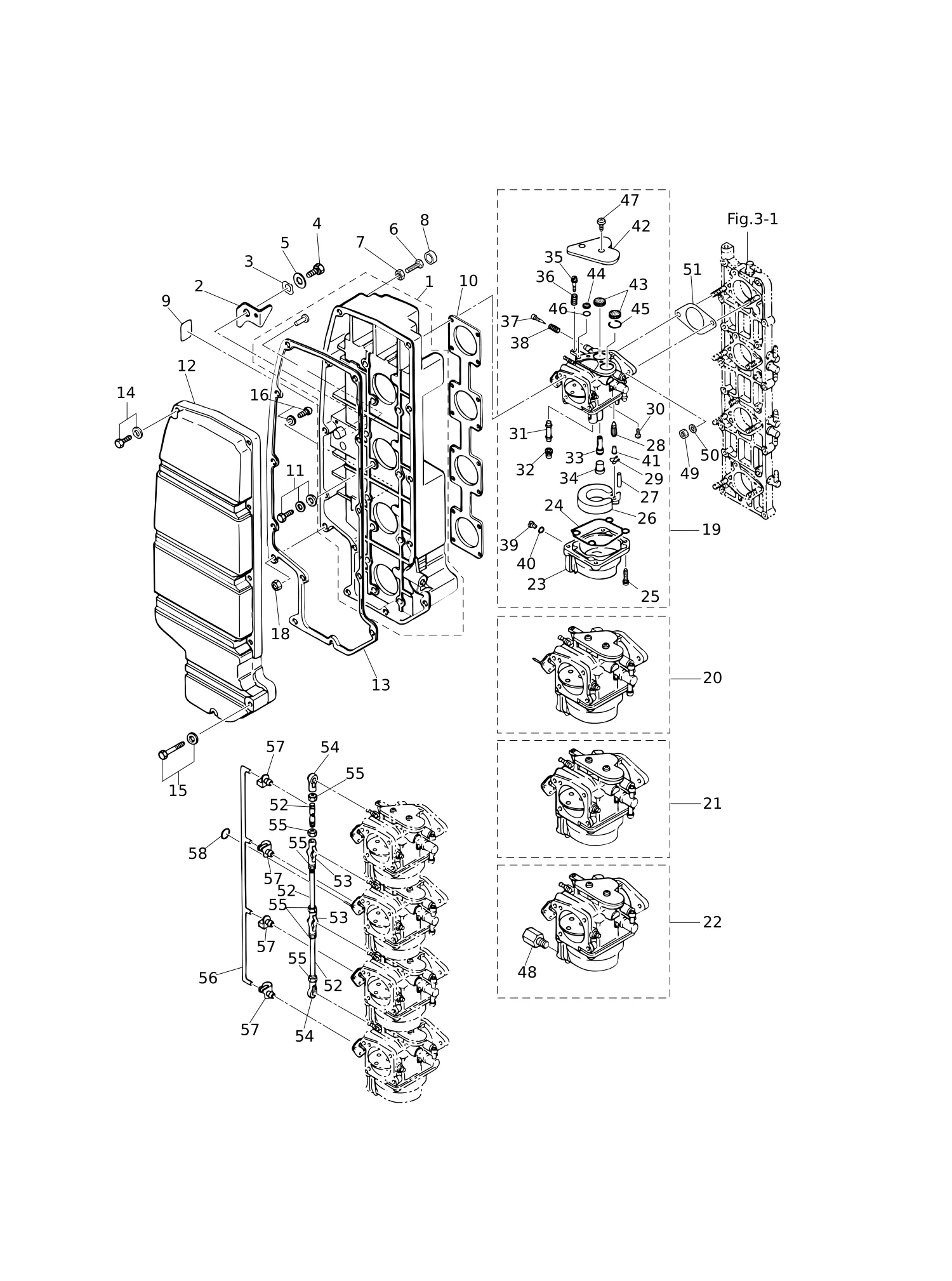 INTAKE SILENCER · CARBURETOR
