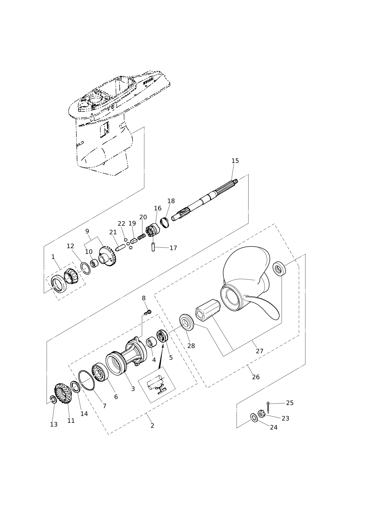 GEAR CASE (PROPELLER SHAFT)