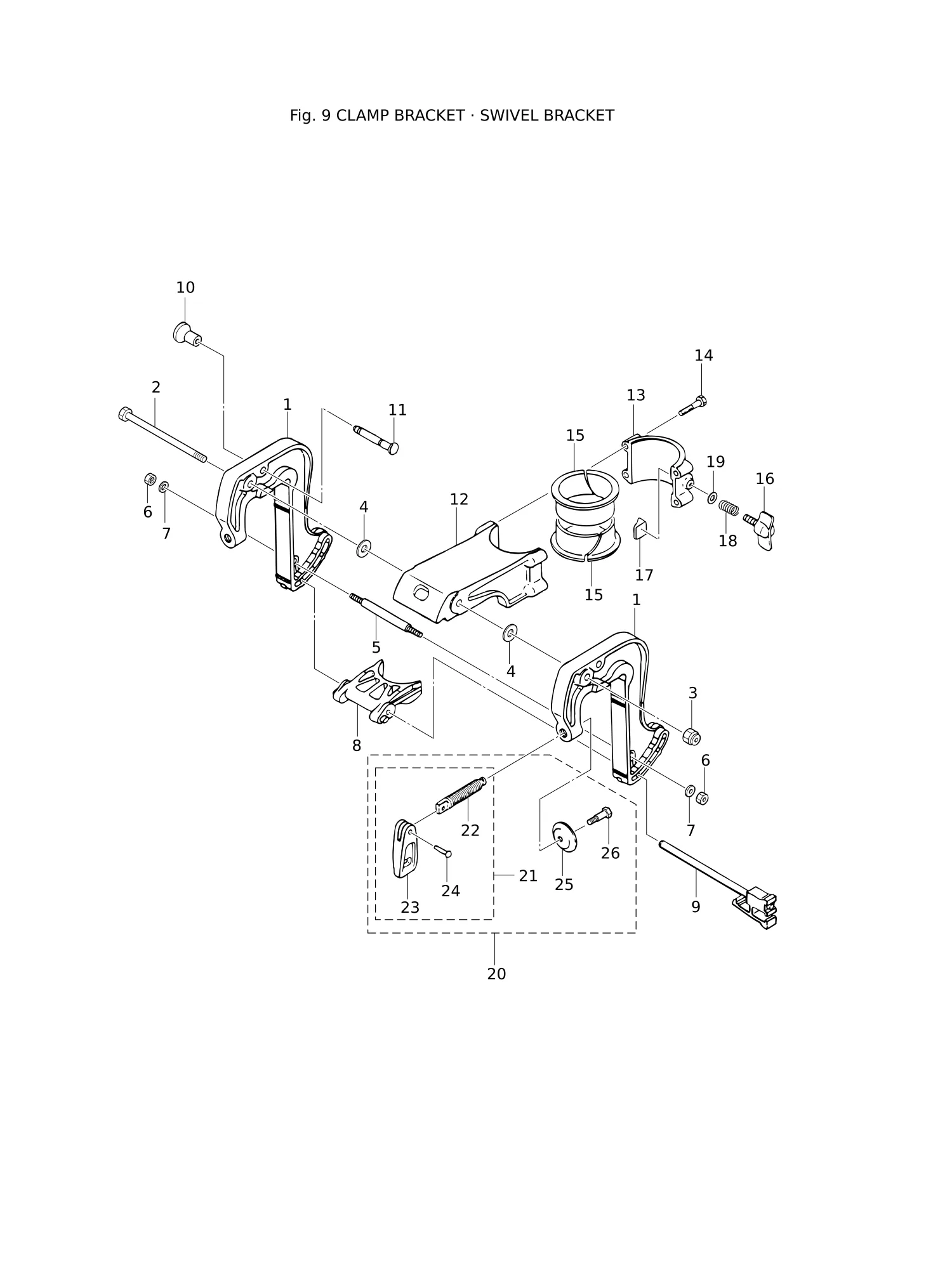 CLAMP BRACKET · SWIVEL BRACKET