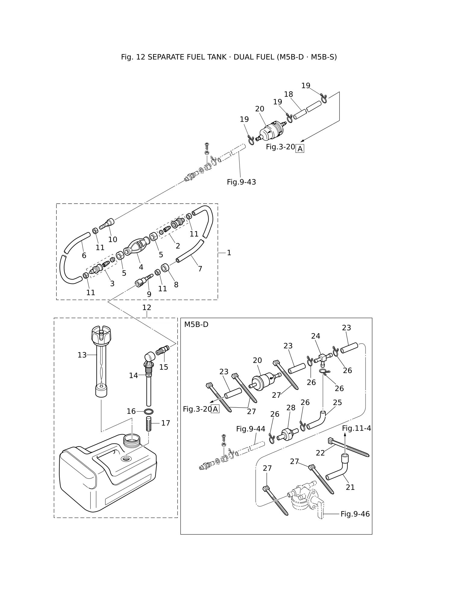 SEPARATE FUEL TANK · DUAL FUEL(M5B-D · M5B-S)