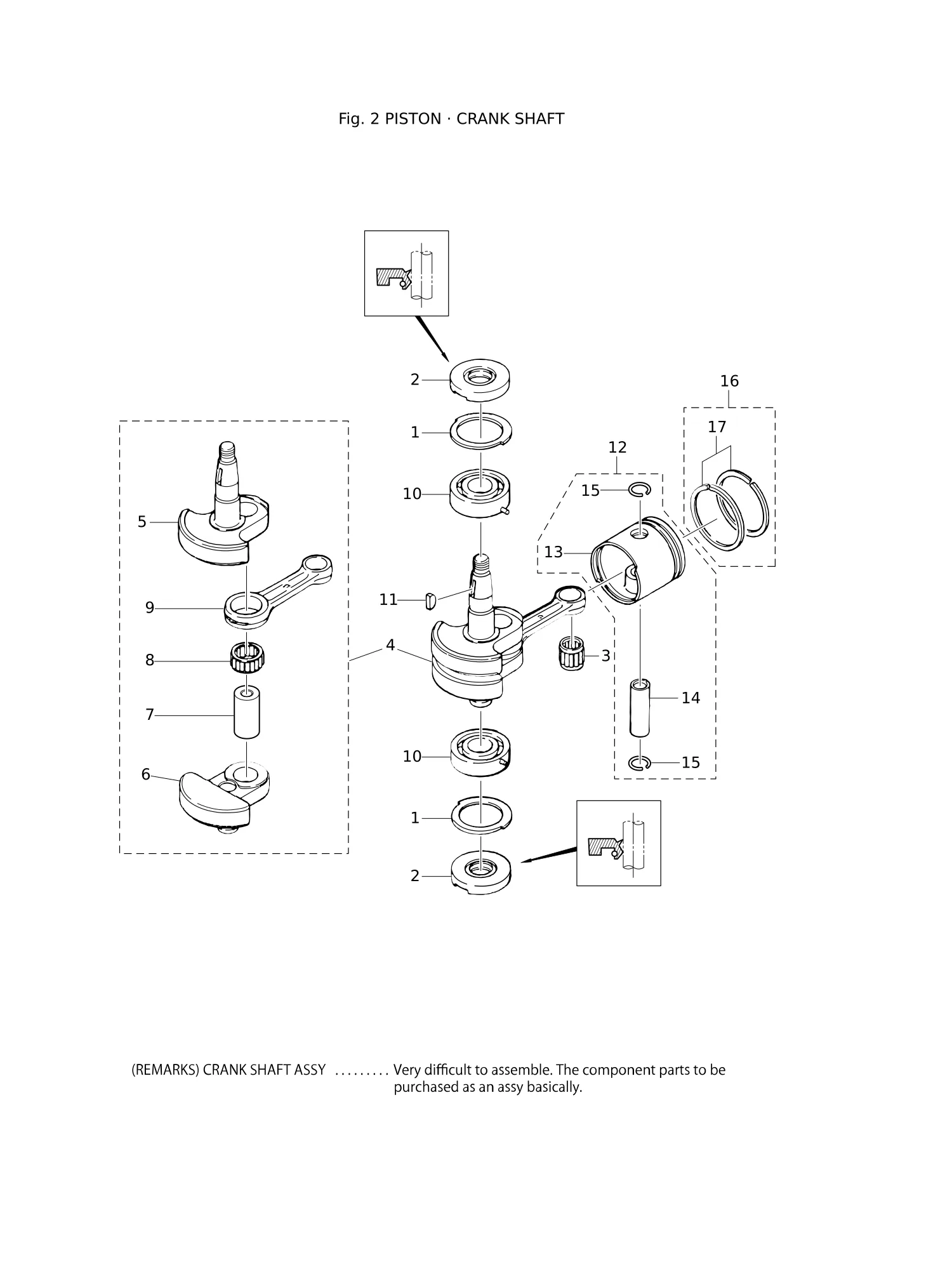 PISTON · CRANK SHAFT