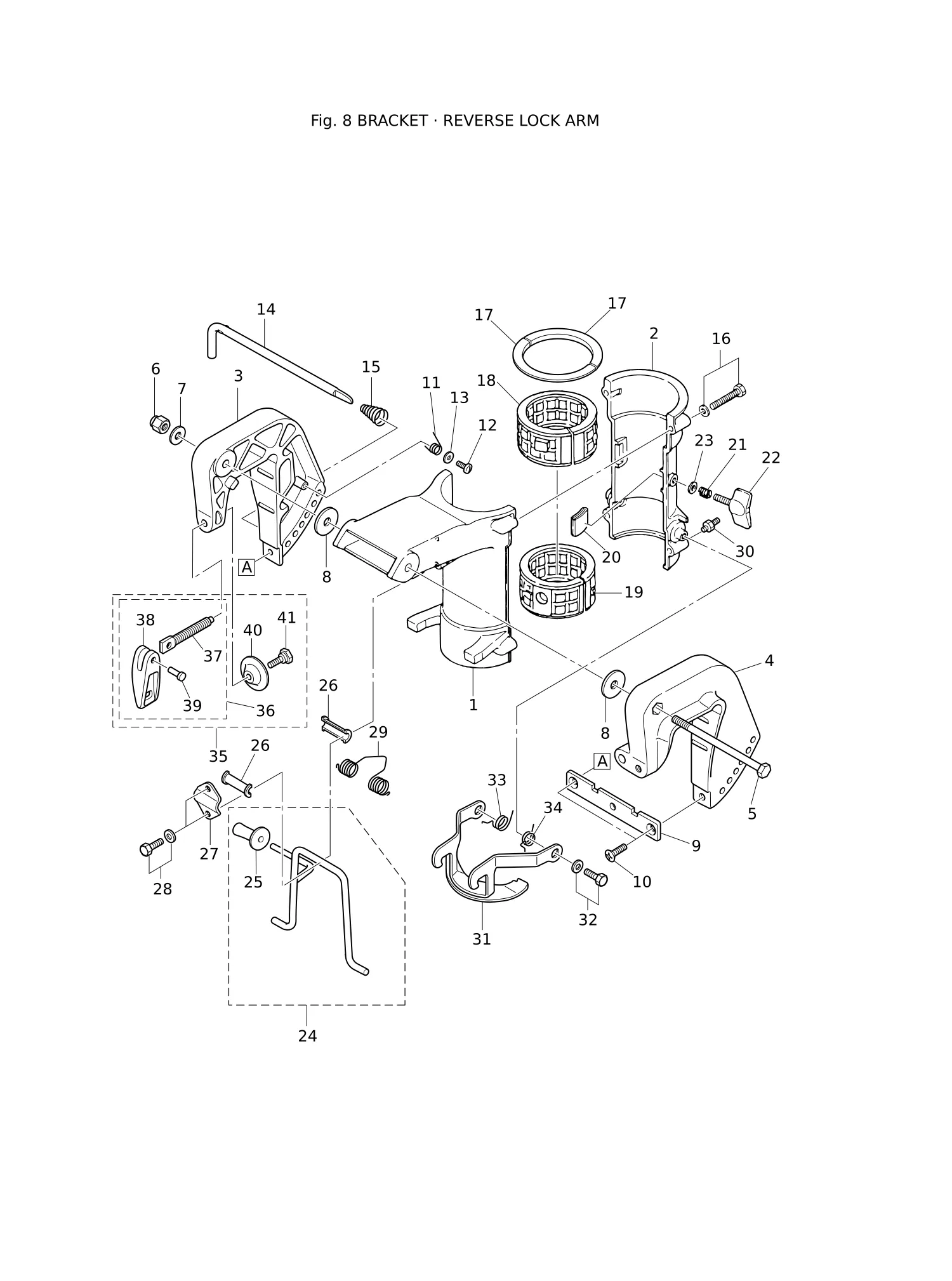 BRACKET · REVERSE LOCK ARM