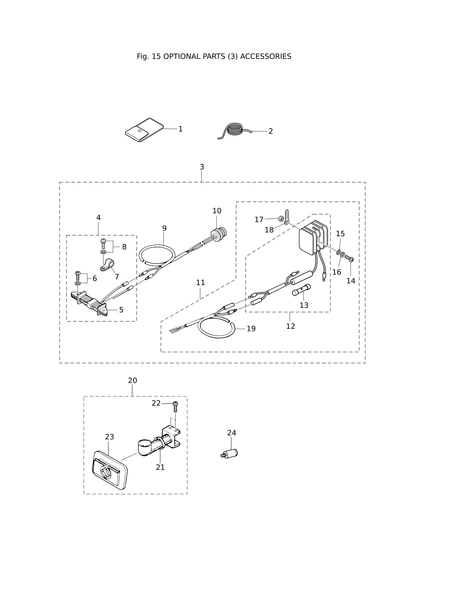 OPTIONAL PARTS (3) ACCESSORIES