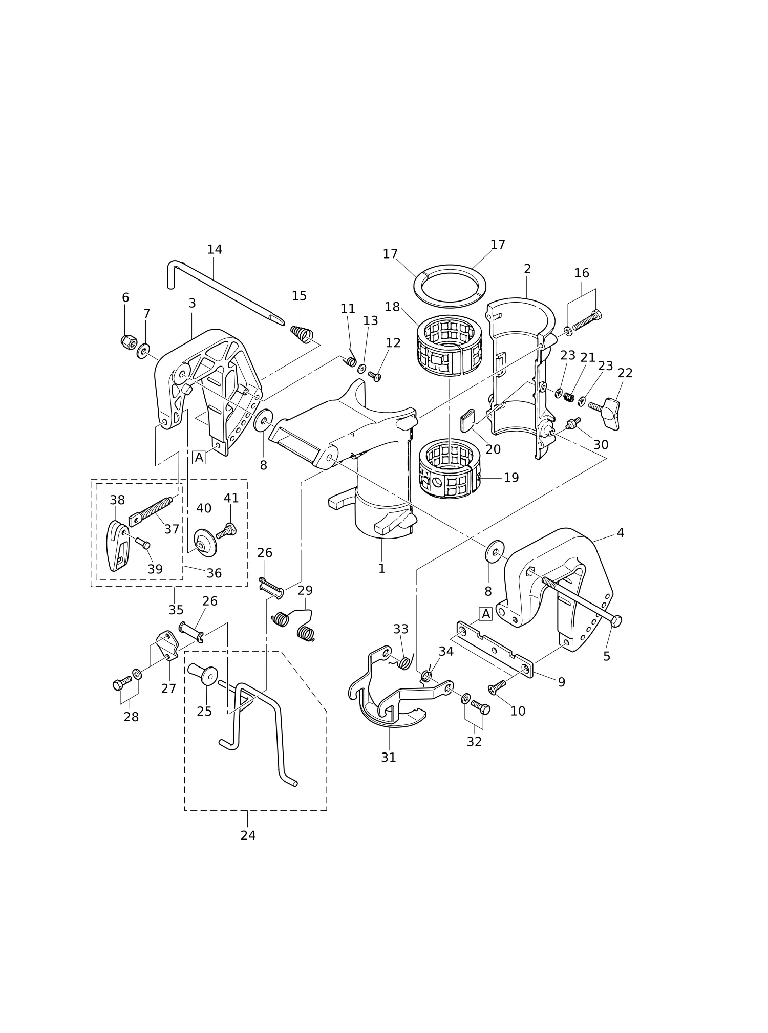 BRACKET · REVERSE LOCK ARM