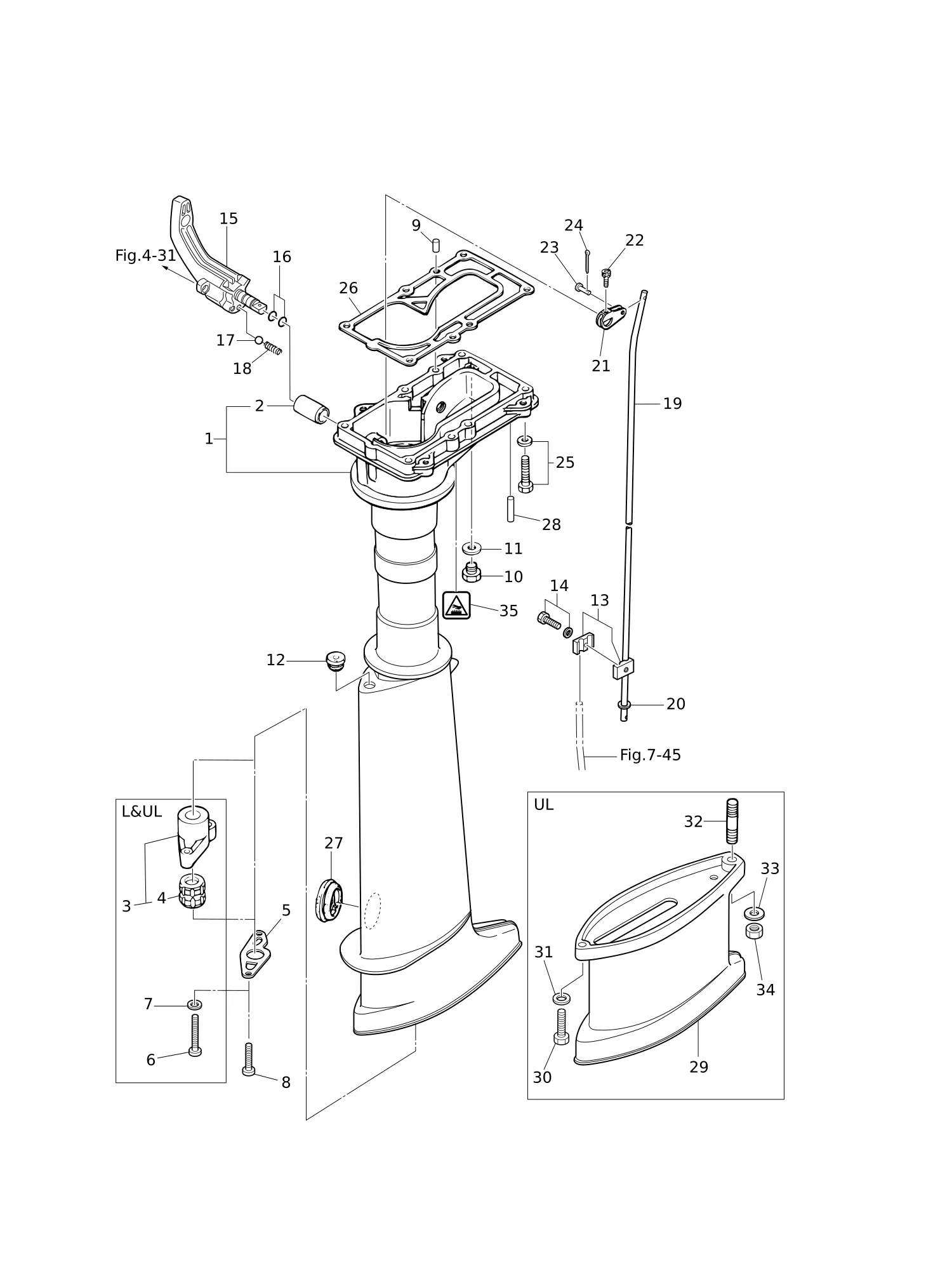 DRIVE SHAFT HOUSING · SHIFT