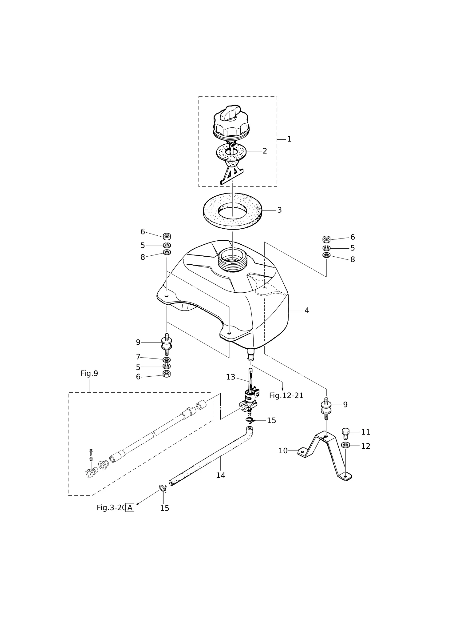 一体式燃油箱(M4C·M5B-D·M5B) INTEGRAL FUEL TANK(M4C · M5B-D · M5B)