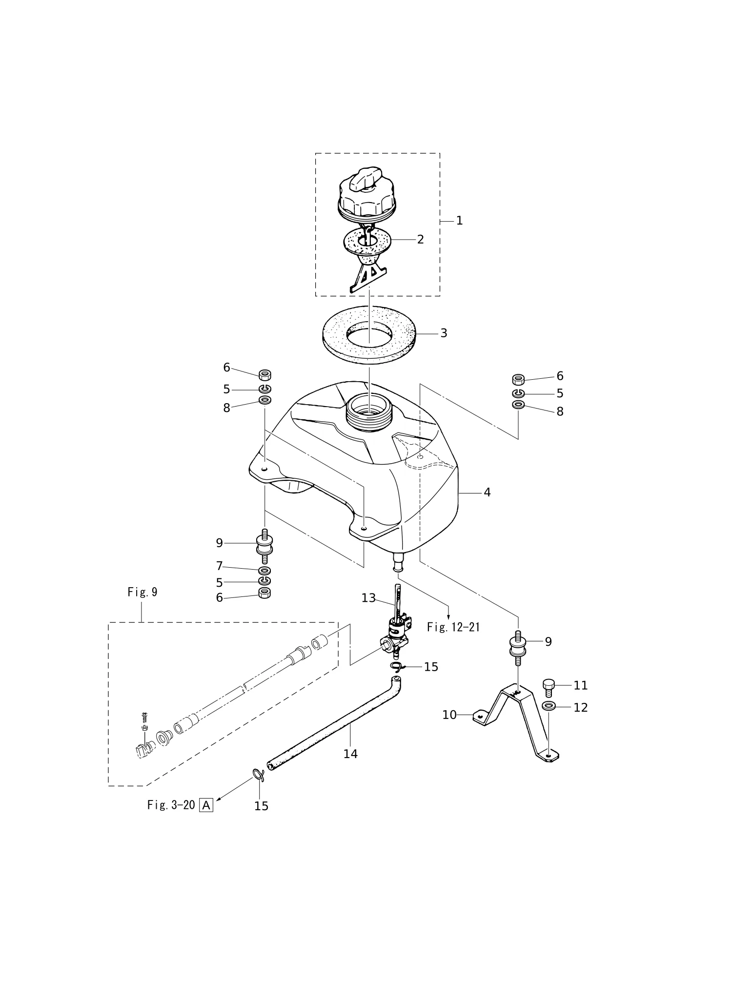 一体式燃油箱(M4C·M5B-D·M5B) INTEGRAL FUEL TANK(M4C · M5B-D · M5B)
