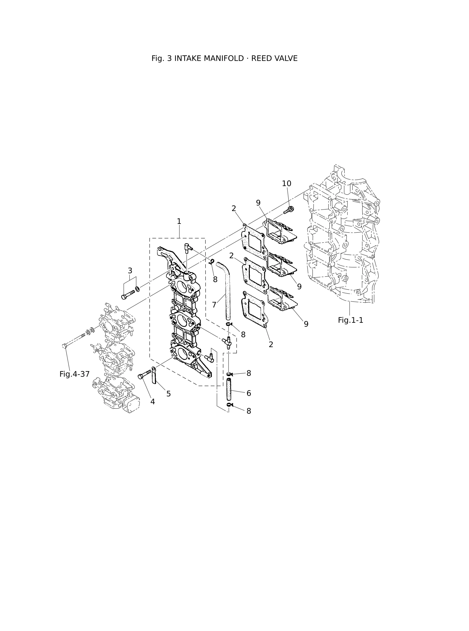 INTAKE MANIFOLD · REED VALVE